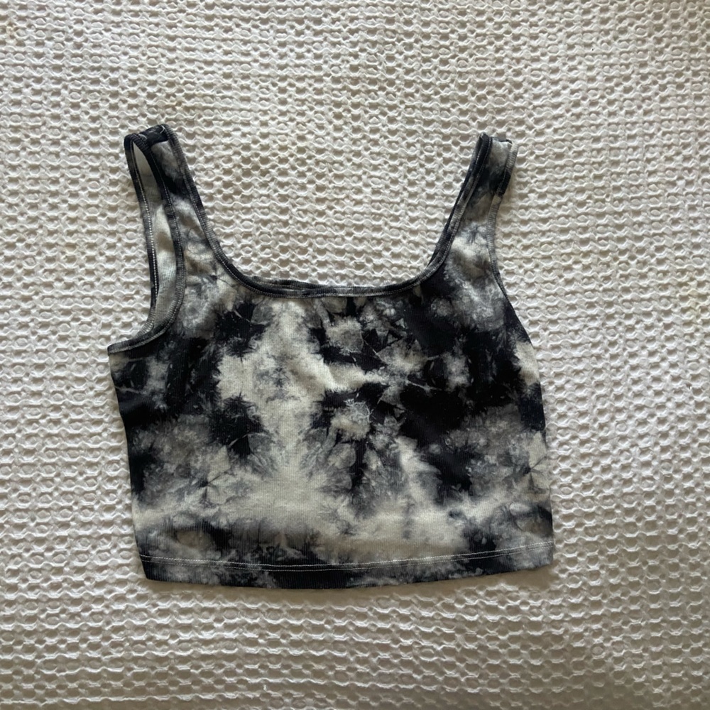Shein Tie Dye Tank Top (B&W)